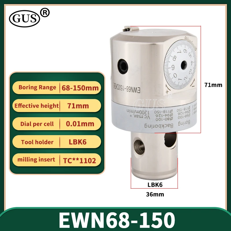 CBH EWN Fine Boring Head EWN20 EWN25 EWN32 EWN41 EWN53 EWN68 Adjustable Boring Tool Holder Lathe Milling Bore CKB1 2 3 4 5 6 LBK