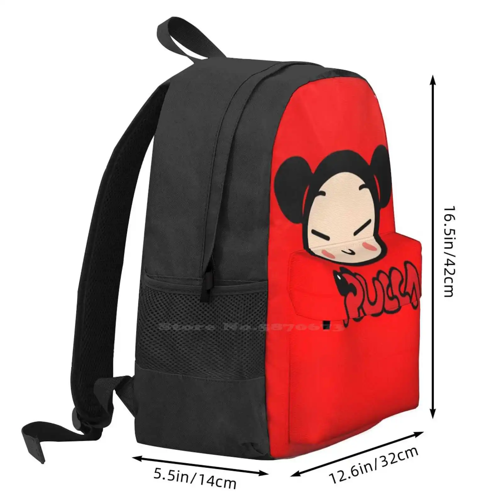 Anime Pucca Teen College Student Backpack Laptop Travel Bags Pucca Love Garu Cute Ppukka Pucca And Garus Relationship Ching