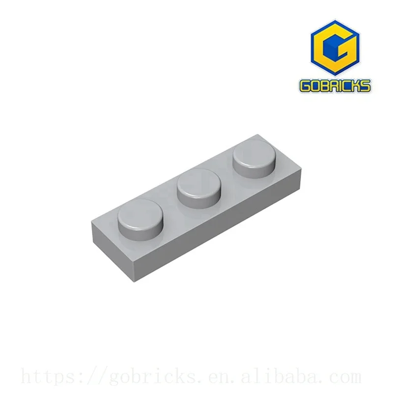 Gobricks GDS-503 Plate 1 x 3 compatible with lego 3623 pieces of children\'s DIY building block Particles Plate DIY