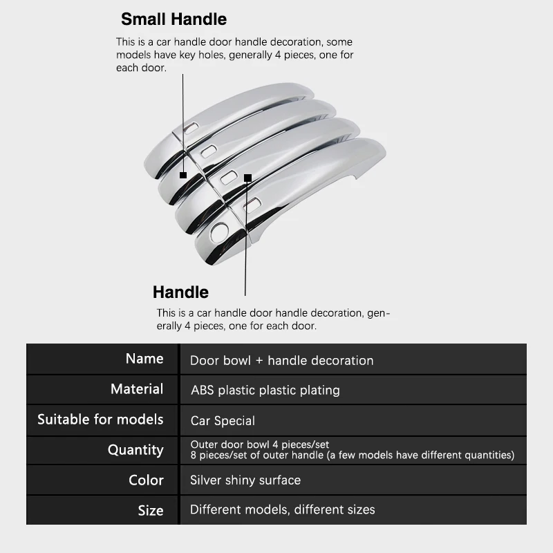for Audi A5 8T 8F 2008~2016 Chrome Smart Door Handle Cover Car Exterior Decorate Style Accessories Protective Film Stickers Trim