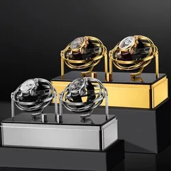 Mechanical Watch Box Organizer with Auto Winder Luxury Watch Box with Zero Magnetism Silent Rotating Watches Display Case Holder