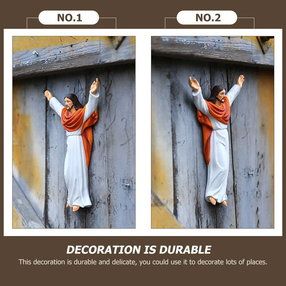 

Jesus Statue Resin Hanging Decor Religious Ornament for Home Church Resin Jesus Figure Home Decor Religious Adornment