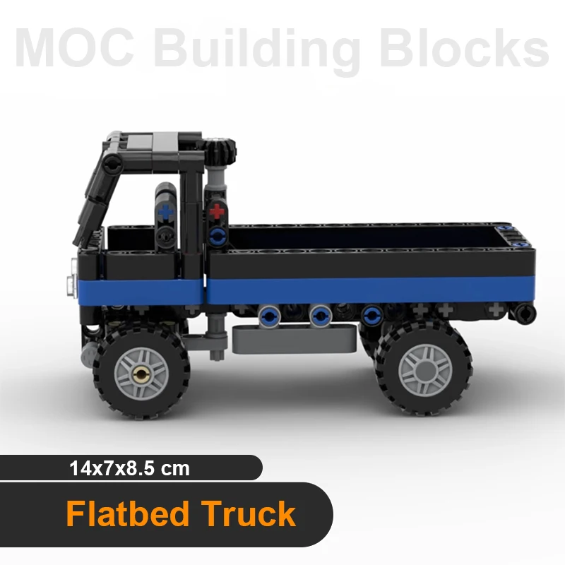 Stuurwagen Bouwstenen Losse Onderdelen Pickup Model MOC Bricks Kid DIY Technisch Gemodificeerd Transportvoertuig Assemblage Speelgoed
