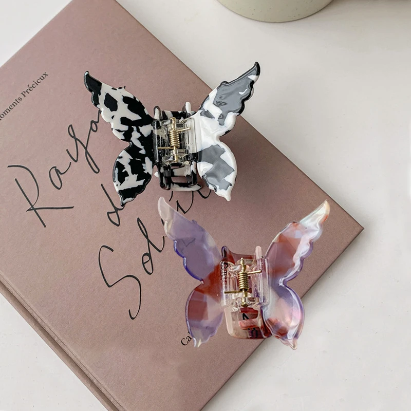 

2Pcs Acetate Butterfly Claw Clip Vintage Geometric Crab Hair Clips Girls Half Hairpin For Women Hair Accessories Korean Headwear