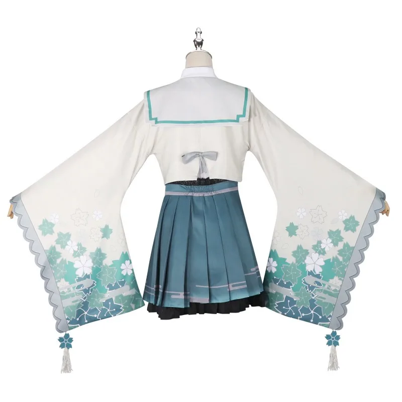 Kusanagi Nene Otori Emu Proyek Permainan Sekai PJSK Kostum Cosplay Kimono Mantel Gaun Wig Halloween Gadis Wanita Comic Con Disesuaikan