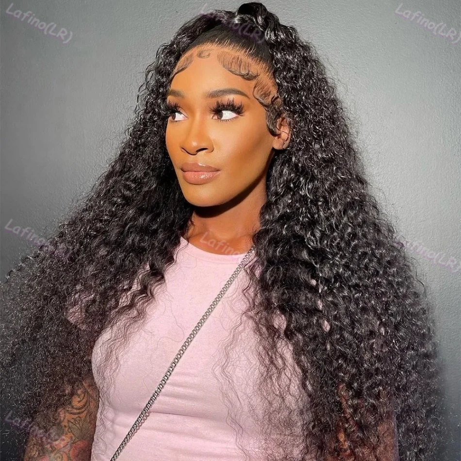 Curly Lace Front Human Hair Wigs For Black Women Pre Plucked Brazilian Hair 13x4 Deep Wave Frontal Wig 40 Inch 13x6 Hd Lace Wig