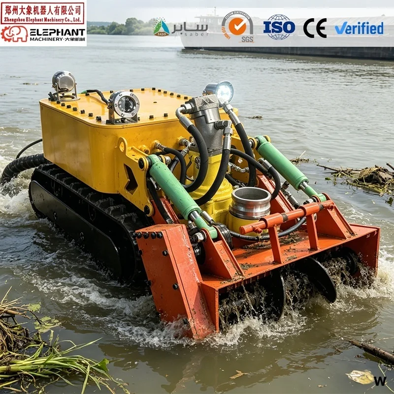 High Efficiency Underwater Crawler Robot Submersible Sludge Cleaner for Industrial Pond and River Dredging Ce Certified
