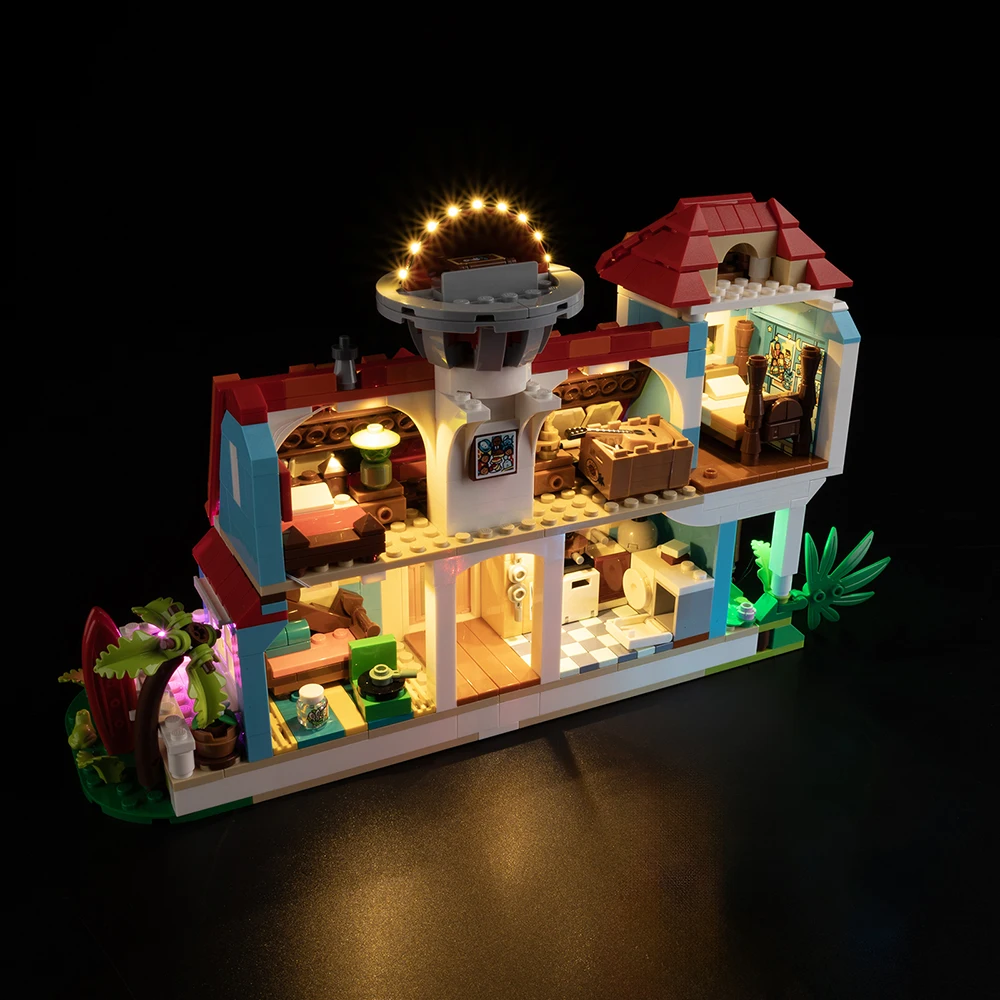 Set di illuminazione per LEGO Lilo e Stitch Beach House non include un blocco di costruzione (solo kit luce LED)