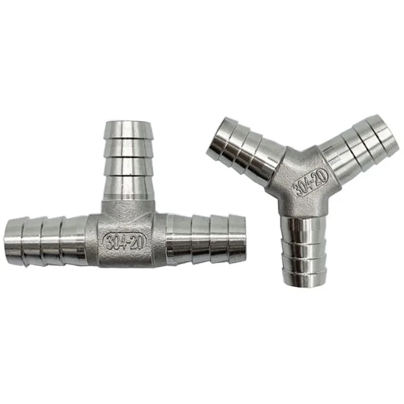 304 Stainless Steel L Y T-Type Cross Hose Barb Joint 3 4-WAY 6-40mm For Water Oil And Gas Hose Pipe Barb Connection Fittings