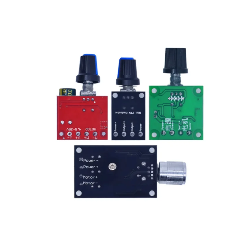 PWM Low Voltage Motor Speed ​​Controller, Adjustable Drive Module, 1.8V-35V, 2A, 3A, 5A, 10A, 30W, 80W, 90W, DC