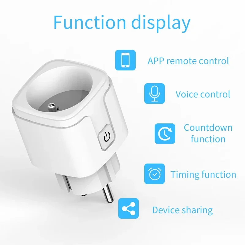 Tuya WiFi/ZigBee المكونات الذكية الاتحاد الأوروبي المقبس المخرج 16A/20A مراقبة الطاقة الموقت التحكم الصوتي عن بعد أليكسا جوجل المنزل الحياة الذكية APP