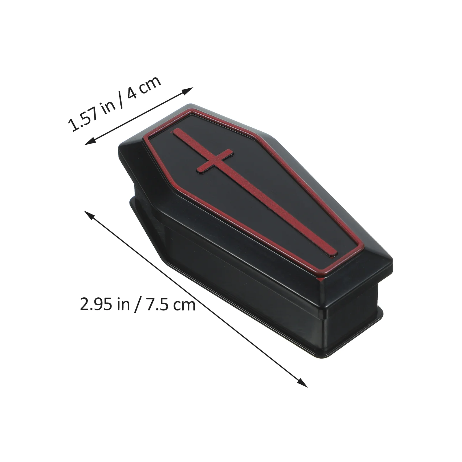 Mini Coffin Box Cardinal naments Halloween Decorations Lidded Small Boxes Tabletop Models Plastic Miniature Coffin Box Scary