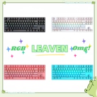 LEAVEN K550 87Keys Wired Mechanical Keyboard USB Colorful Backlight hot swap 75% Gaming Mechanical Keyboards For Gamer Laptop