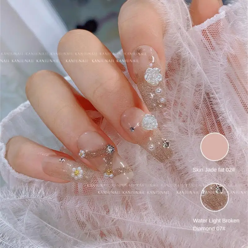 Charming Embellished Resin Drill Beautifully Nail Decoration Durable Easy To Use Resin Camellia Rose Glitter Nail Decoration