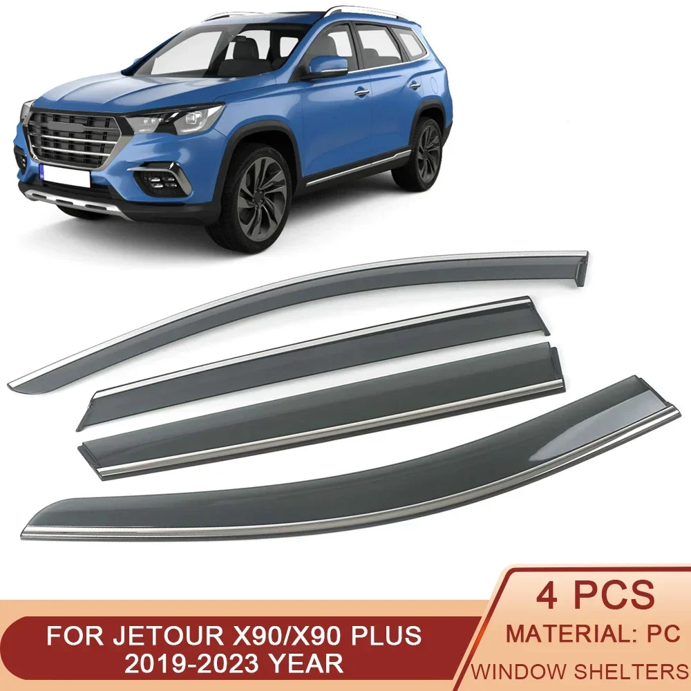 

For Jetour X90 2019-2023 X90 Plus Car Window Sun Rain Shade Visors Shield Shelter Protector Cover Sticker Exterior Accessories