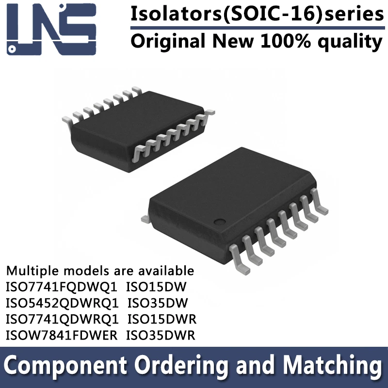 1PCS ISO15DW ISO35DW ISO15DWR ISO35DWR ISO5452QDWRQ1 ISO7741FQDWQ1 ISO7741QDWRQ1 ISOW7841FDWER SOIC-16 7.5MM Isolators