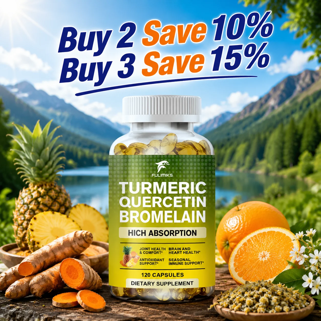 Wellness Quercetin - Биологически активная добавка FULIMIKS с куркумой,