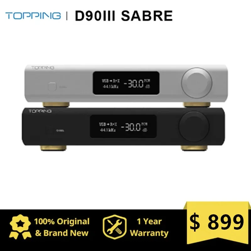 TOPPING D90 III Sabre Fully Balanced HIFI DAC Dual ESS9039S PRO BT5.1 Support LDAC DSD512 PCM768kHz Preamplifier Decoder