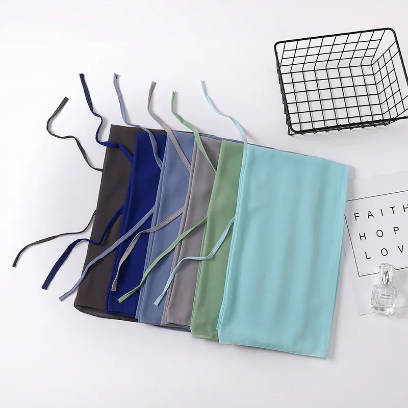 

Мусульманский хиджаб с жемчугом, шифоновый длинный шарф, исламский платок, шаль, повязка, банданы, повязка на голову, ремни, шарфы, Bufanda Turbante Mujer