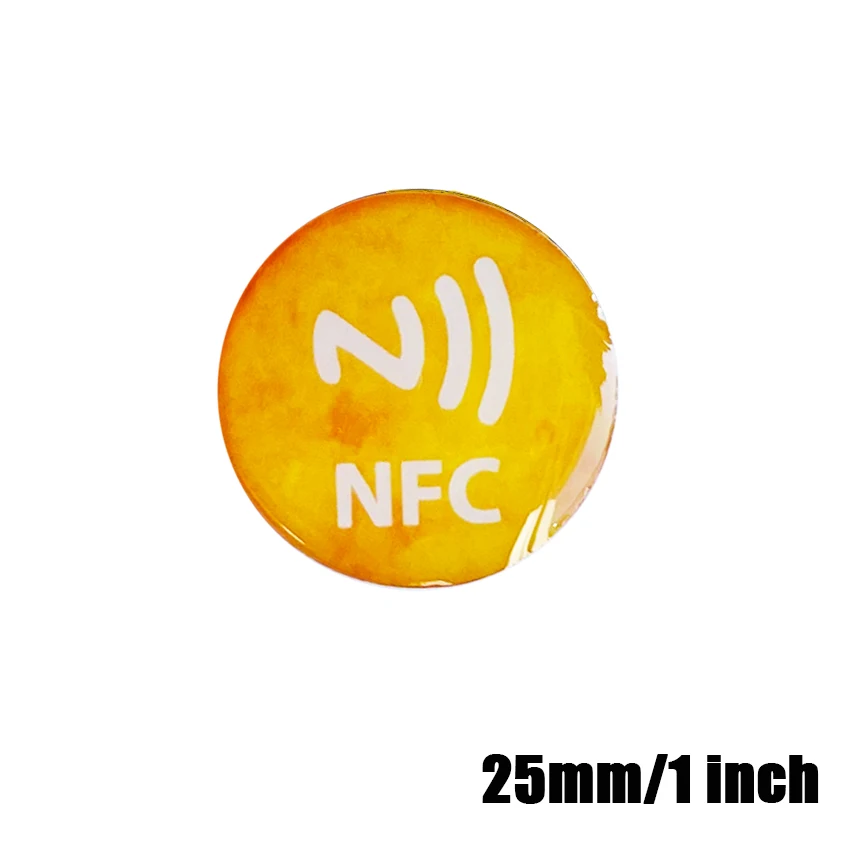 25MM 13.56MHz RFID tag NFC epoxy passive contactless sticker for social media