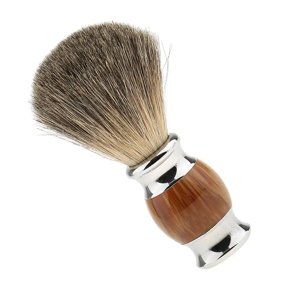 Brocha de afeitar duradera para salón, herramienta de cepillo de afeitar con mango largo para hombre