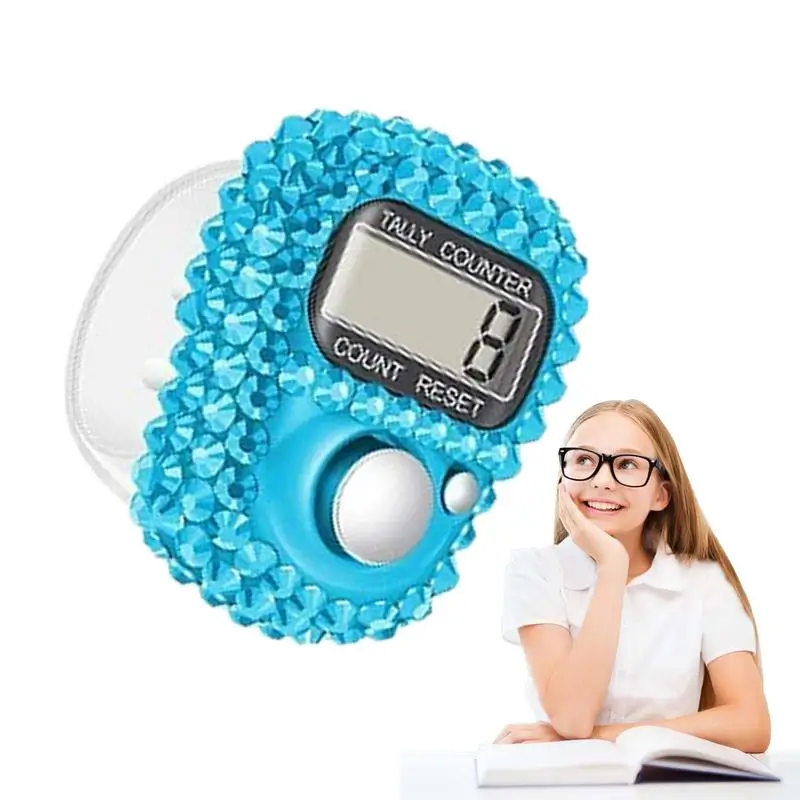 Mini Electronic Finger Counter Hand Counter Clicker Manual Digital Finger Counter LCD Display Electronic Tally Counter Ring