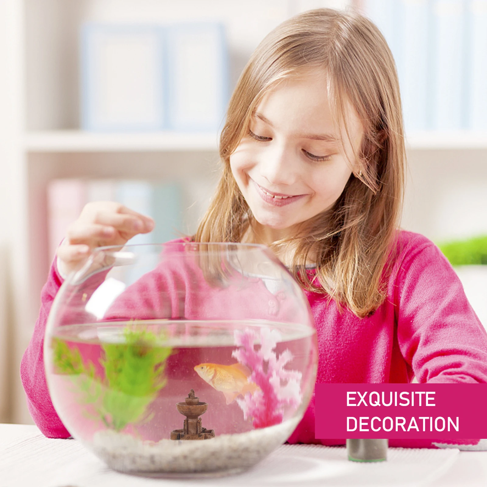 

3Pcs Miniature Fountain Prop for Micro Landscape Decoration Resin Garden Outdoor Cartoon Ornament DIY Home Accessory