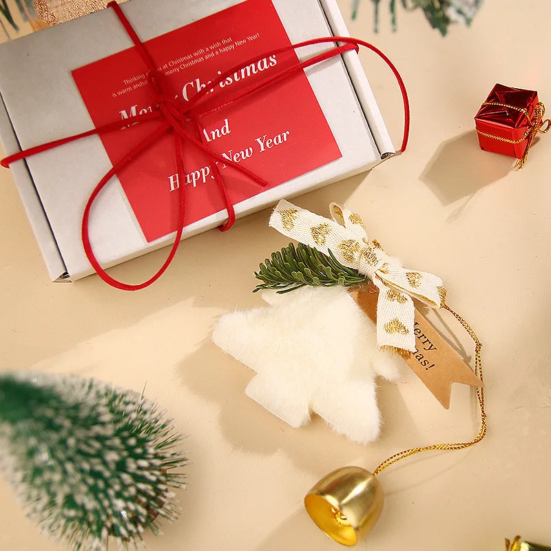 1 قطعة شجرة عيد الميلاد معلقة قلادة أحمر أبيض سنة جديدة سعيدة جرس الباب عيد ميلاد سعيد زخرفة ديكور الاطفال هدية إمدادات الحفلات