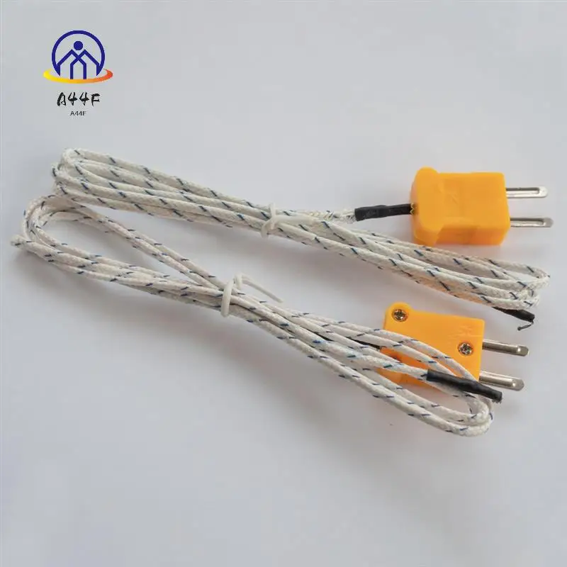 A44F-K Type Thermocouple With Plug, Meter Temperature Sensor Probe -50 To 1100°C,3.3Ft Wire