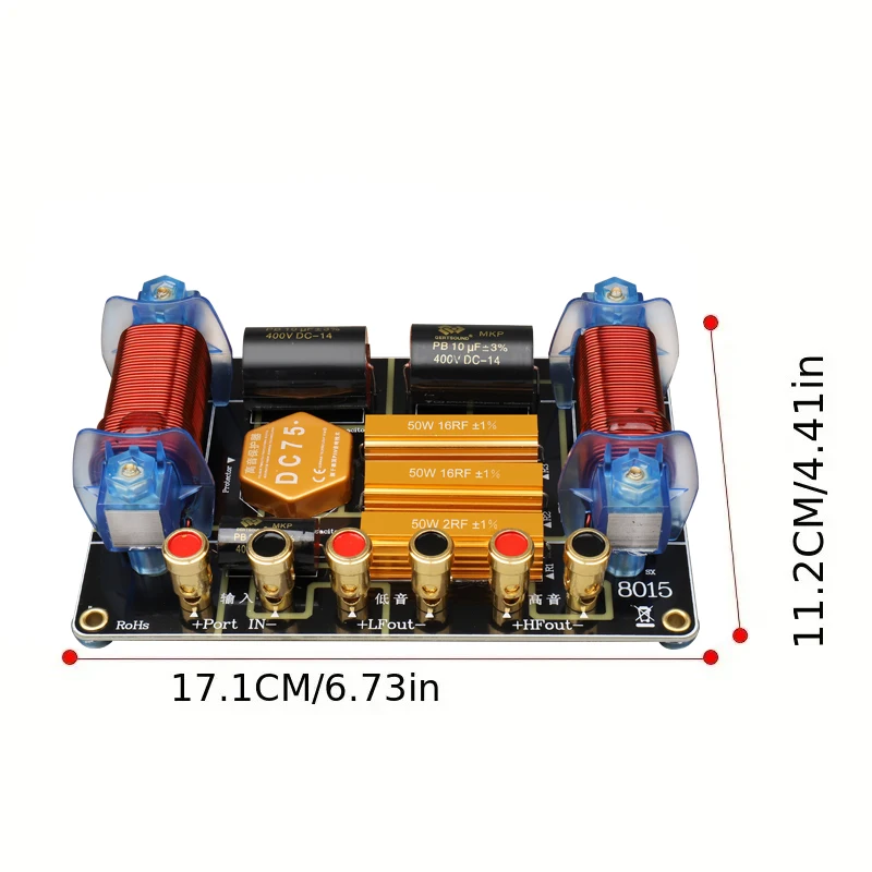 1 Stück passive Dual Unit 1600W Filter Cross 1900Hz Teiler, geeignet für Ktv Stage Home Lautsprecher; Single 12 \