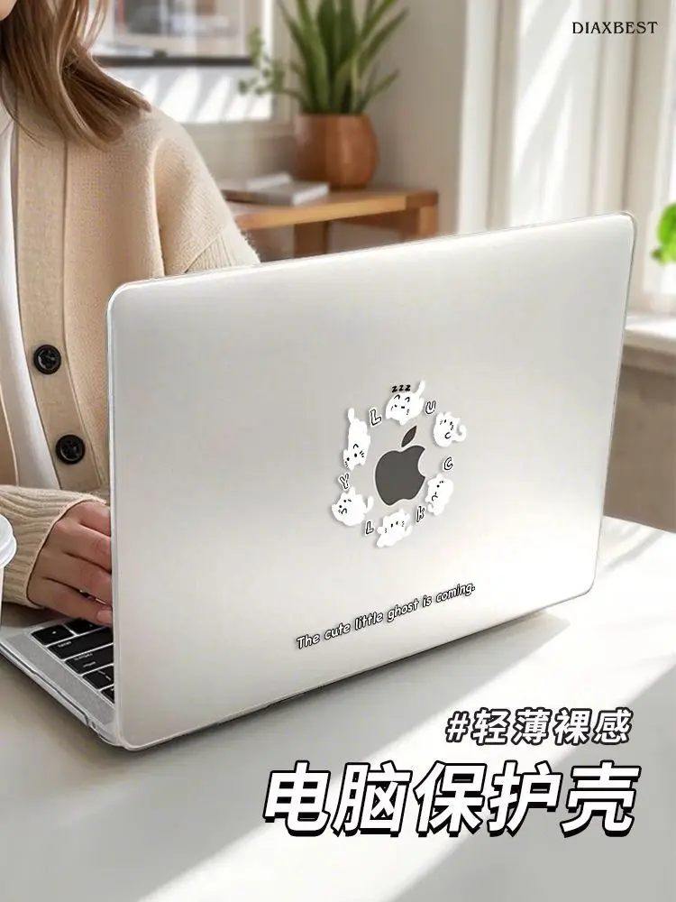 

Чехол для ноутбука с милым белым котом для MacBook Pro 14 (M5 A3426 A3185), чехол для Pro 2026 (A3428), чехол для Air 13 (A3449 A3240), чехол для Air 15.3 (A3448 A3241)