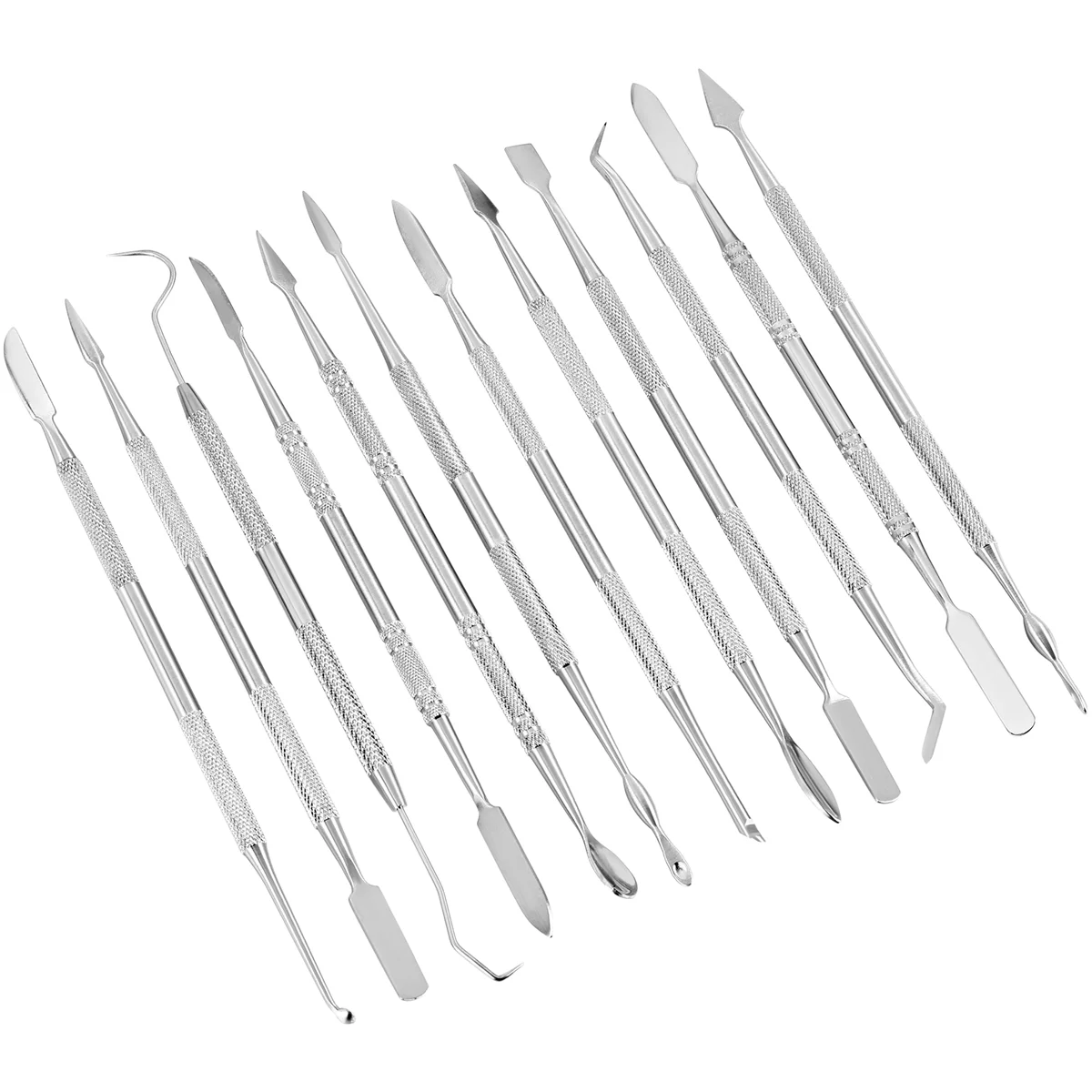 12 Pcs Wax Carvers Set Double Ended Dental Wax Modeling Sculpting Tools Dental Picks Polymer Pottery Clay Carving Tool
