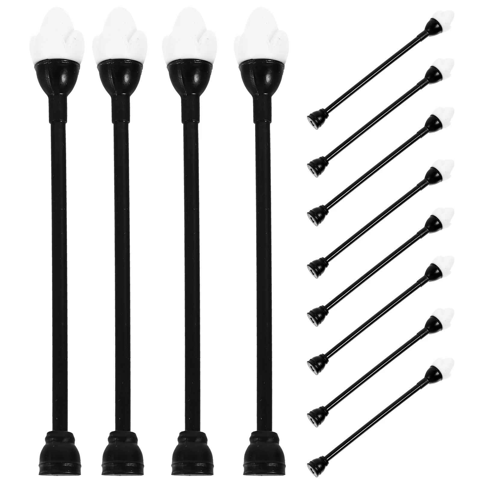 

12Pcs Simulation Lamp Mini House Decor ABS Safe Material DIY Landscape Street Light Micro Scene Decor Mini House Supply
