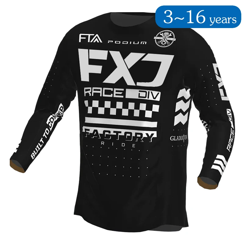 

Children's off-road motorcycle jersey Motocross shirt Boys Girls 3 4 5 6 7 8 9 10 11 12 13 14 15 16 years old mx bmx Enduro Kid