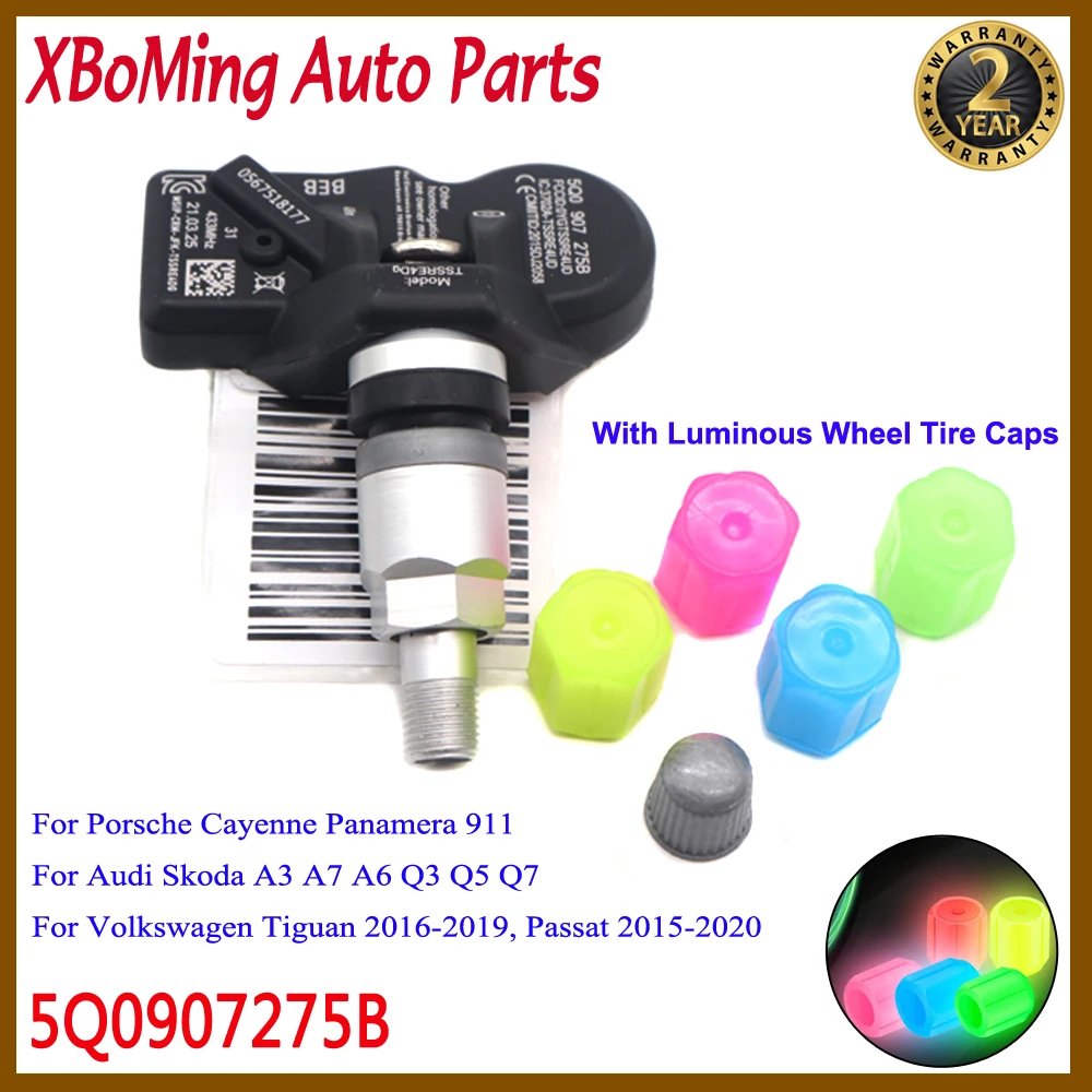 

1/4PCS 5Q0907275B 433MHZ Tire Pressure Sensor For Audi A4 A5 A6 For Volkswagen Golf Crafter Jetta Beetle Passat Tiguan Touareg