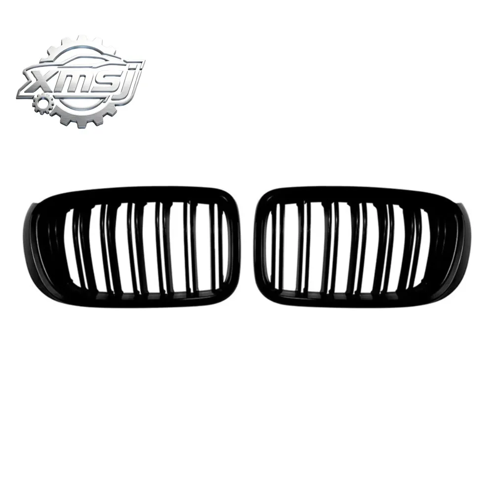 Car Front Kidney Grill Air Intake Grille Front Hood Grill Double Line Grille For BMW X3 F25 X4 F26 LCI 2014-2017
