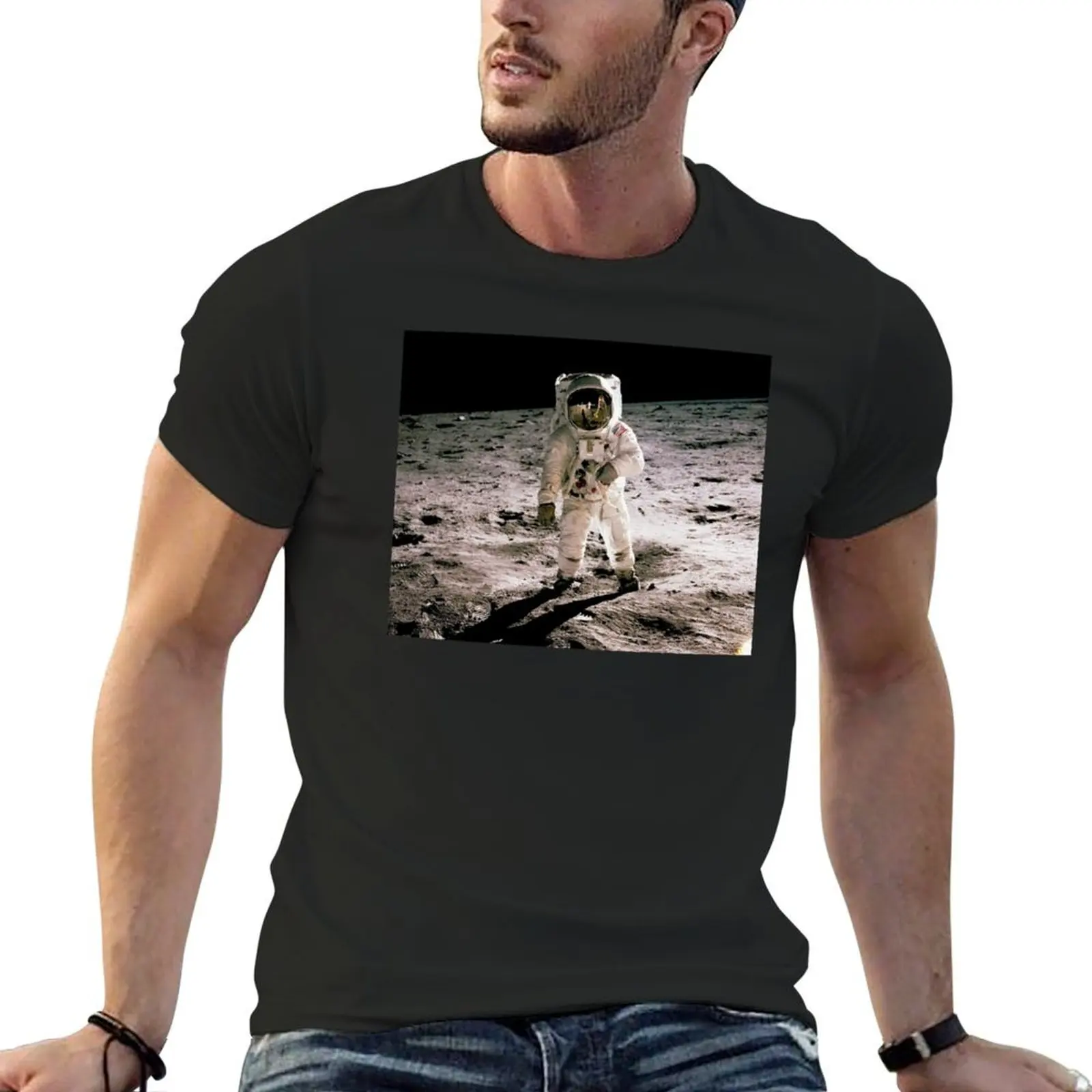 Buzz Aldrin On The Moon T-shirt customs vintage clothes cute clothes t shirts for men