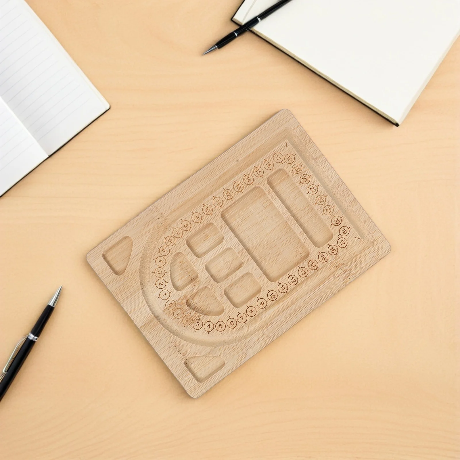 

2pcs Bead Design Board For Jewelry Making Reusable Bamboo Tray Organized Compartments Bracelet Beading Plates Diy Craft Panel