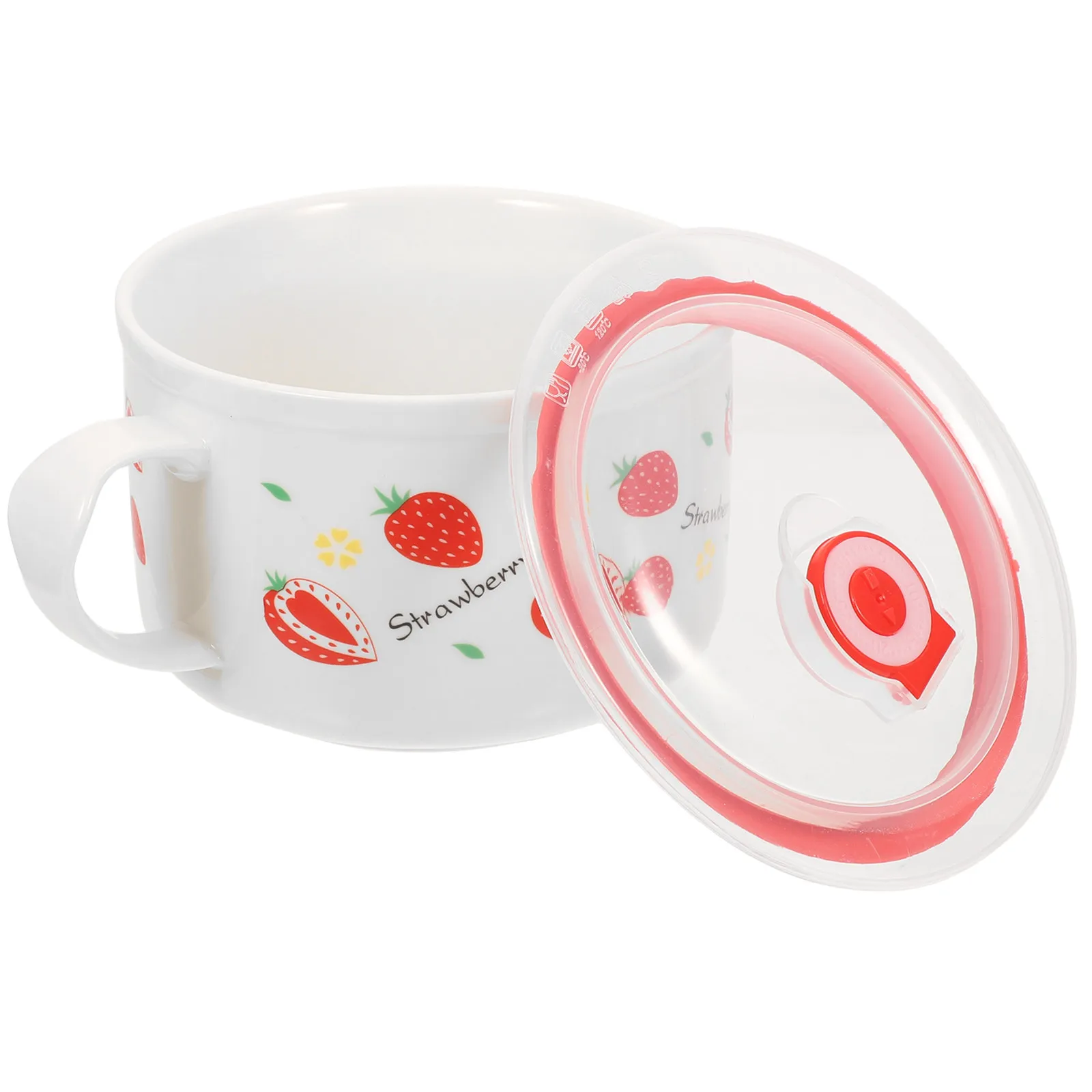 Microwavable Ceramic Ramen Bowl with Lid Scratch Resistant Soup Rice Noodle Bowl for Kitchen Restaurant Ramen Bowls