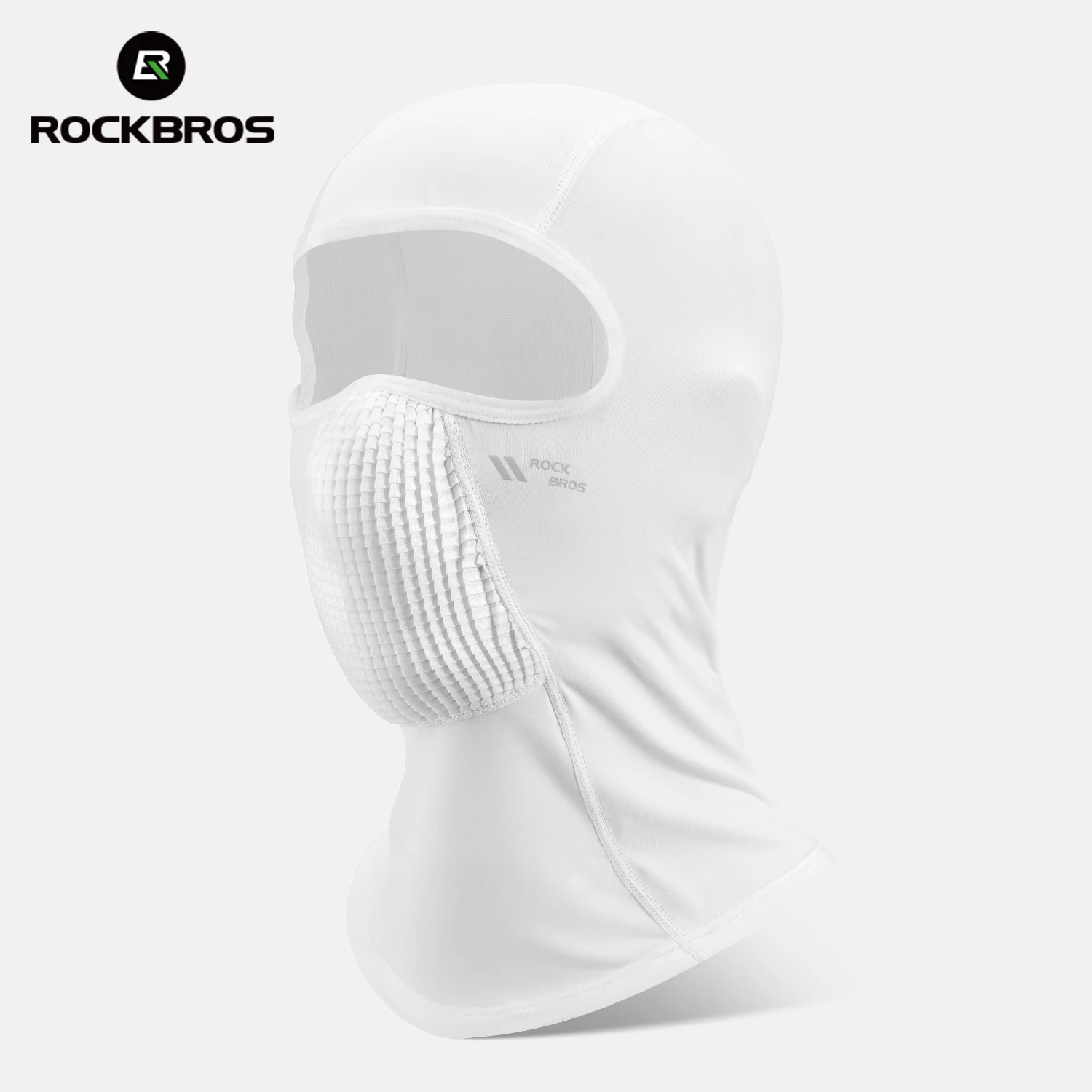 

ROCKBROS Face Mask Sunscreen UPF50+ Ice Silk Sports Head Cover Lightweight Breathable Cycling Helmet Head Hat Fit Multi-scene