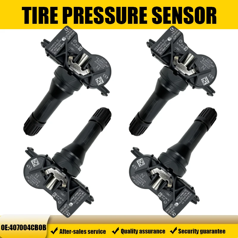 Sistema de control de presión de neumáticos de 433MHZ, 1/4 Uds., compatible con Renault KADJAR Twingo Nissan X-Trail, repuesto para 407004CB0B,407004CB0A