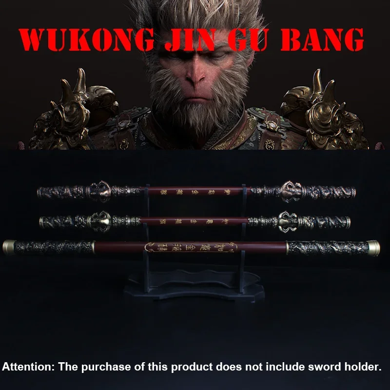 80cm/100cm schwarzer Mythos: Wukong Affe König Sonne Wukong Pu Form Cosplay Waffen Requisiten Modell Dekoration Spielzeug Geschenke