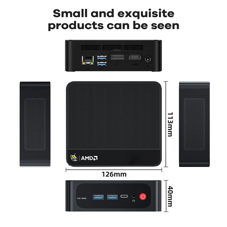 Beelink SER5 Mini PC AMD Ryzen 5 5500U DDR4 16GB SSD 500GB Support