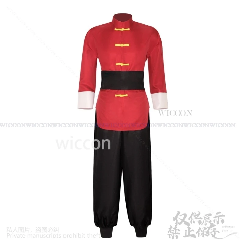 New Anime Ranma ½ Cosplay Ranma Saotome Costume Chinese Style Daily Red Black Wig Kendo Pants Man Woman Halloween Christmas Suit