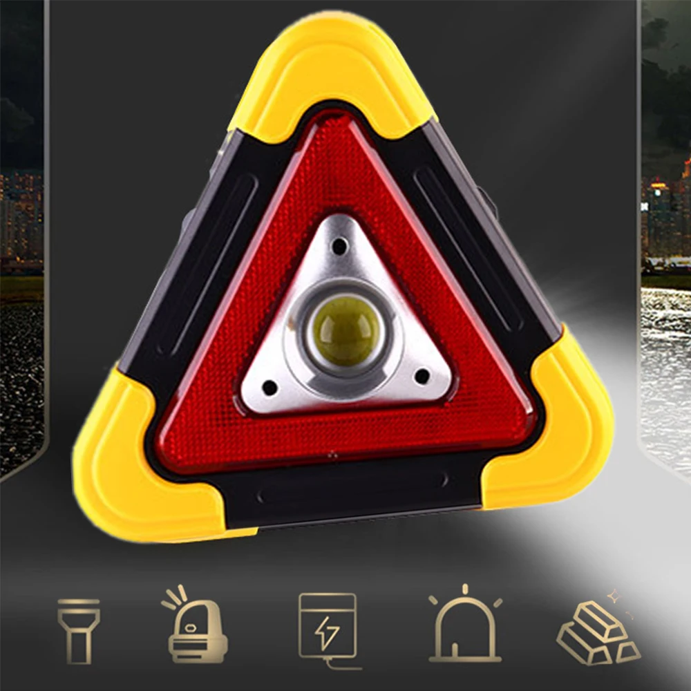 Triangle Warning Sign Triangle Car LED Work light Road Safety Emergency Breakdown Alarm lamp Portable Flashing light on hand - Image 4