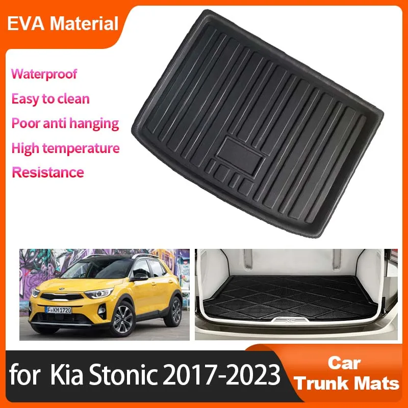 

Auto Trunk Mats For Kia Stonic 2017-2023 2022 2021 2020 2019 Car Rear Cargo Liner Waterproof Protector Storage Pad Accessories