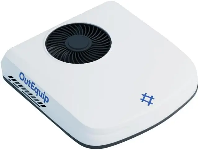 

BTU Rooftop Air Conditioner for RVs, Trucks, Vans, Campers, Tractor, Low Profile Quiet AC Unit, Battery Powered (w/heater)