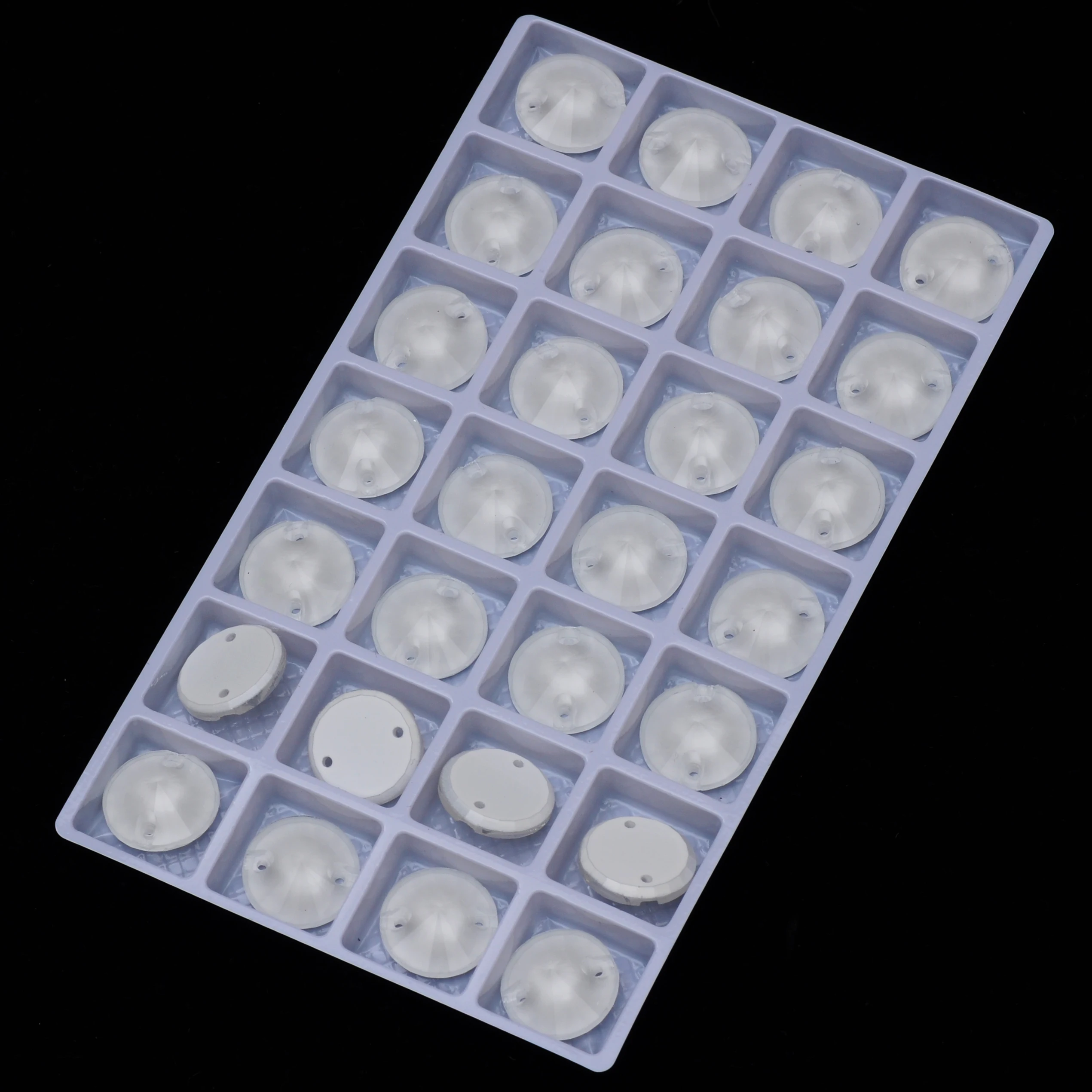 Glas K9 Neon Rivoli Neue Strass-Kanten mit Facetten, Aufnähbare Kristalle, Flache Rückseite, Steine für DIY-Kleidung – Detail 4