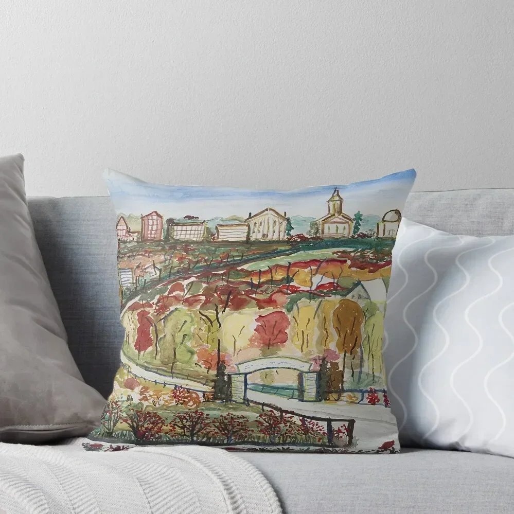 

College on the Hill Throw Pillow Cushions Cover autumn decoration luxury sofa pillows pillow