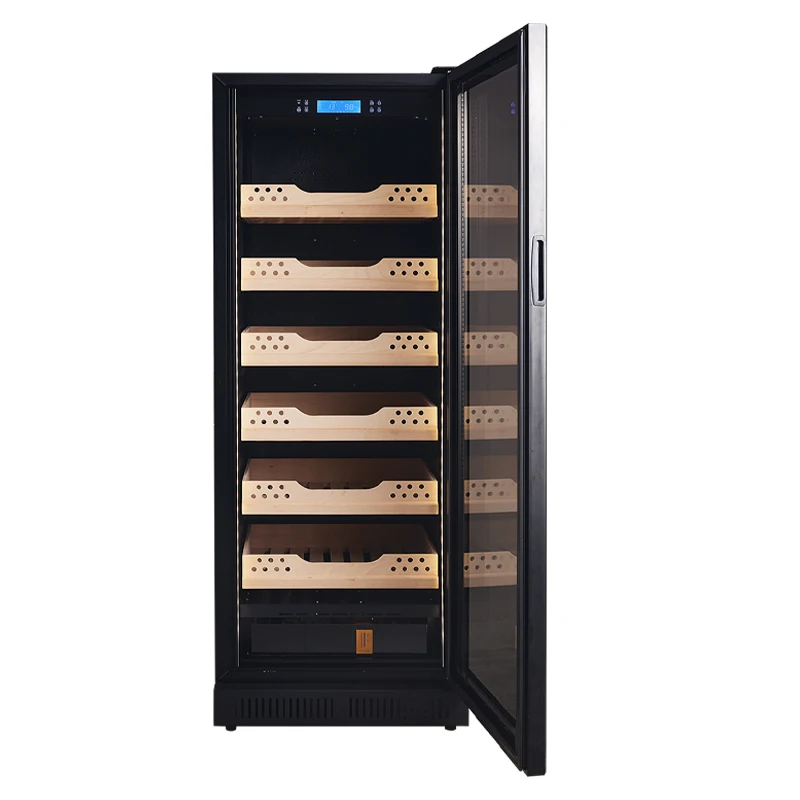 Armário de Charutos de Luxo com Grande Capacidade, Refrigerador Compressor e Umidificador